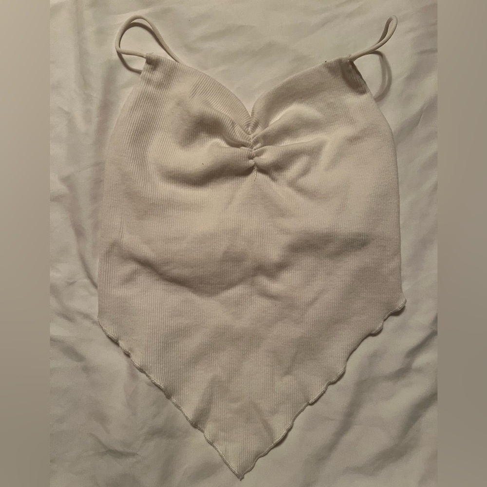 SHEIN White Crop top with lacey back